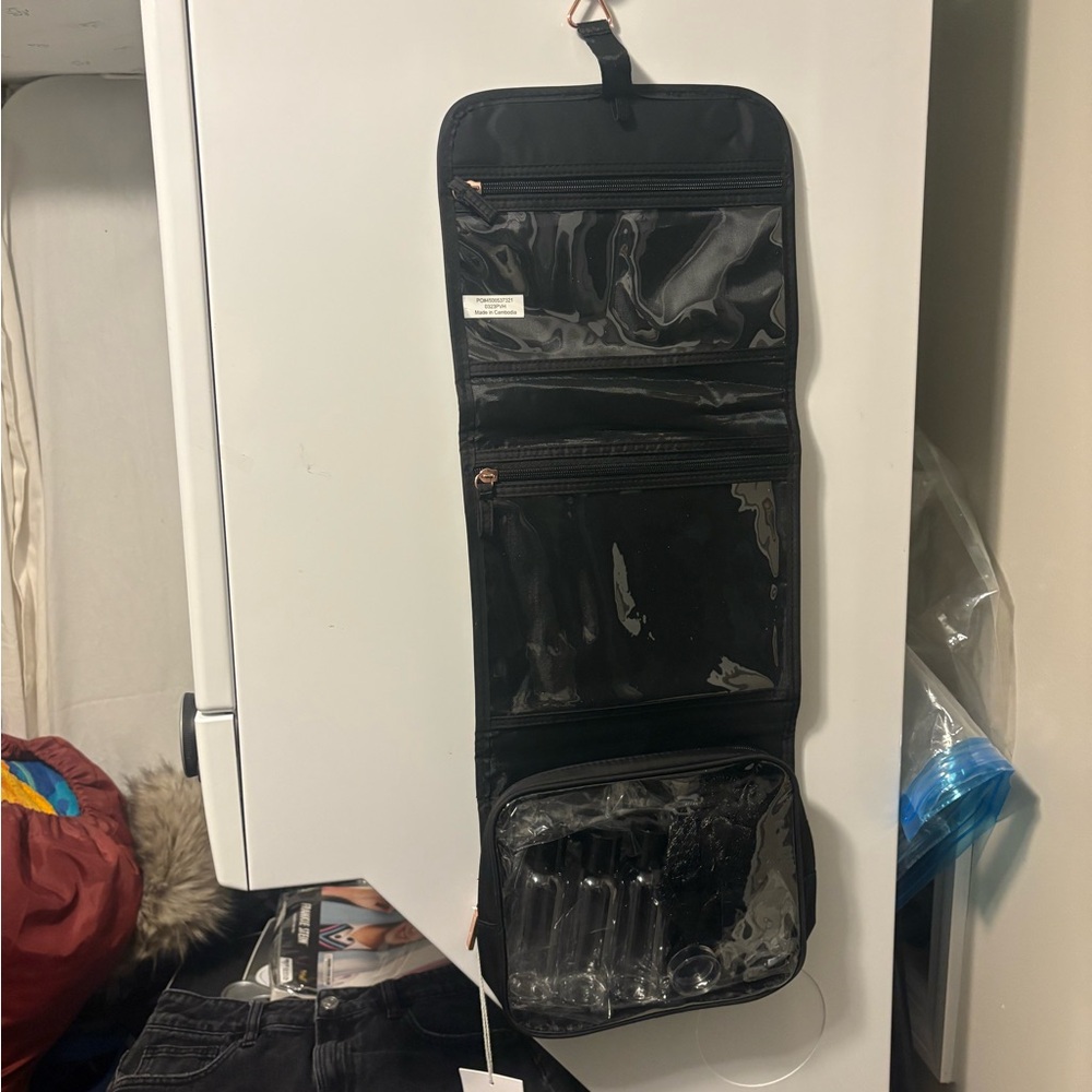 Elegant Black Travel Toiletry Organizer brand new